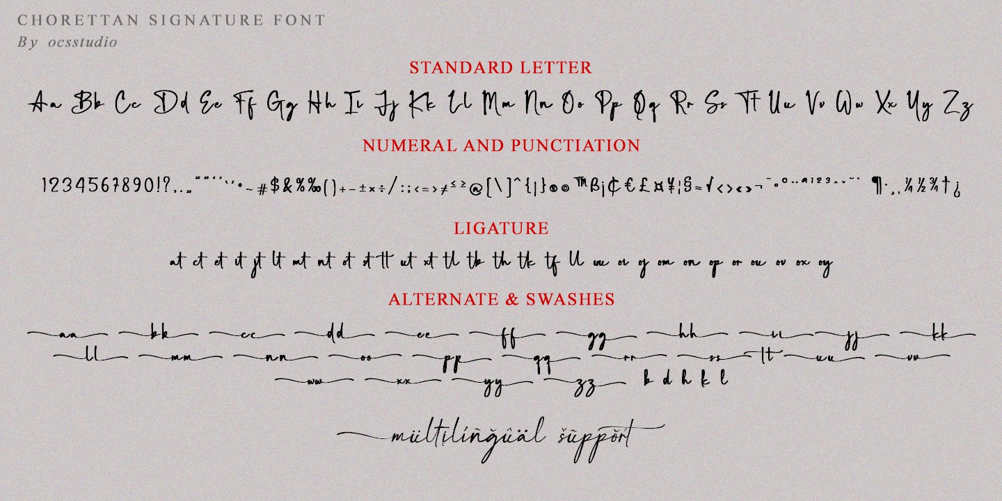 Beispiel einer Chorettan-Schriftart #2